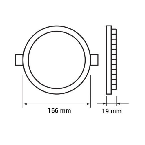 PANNELLO LED 12W 840LM 4500K INCASSO...