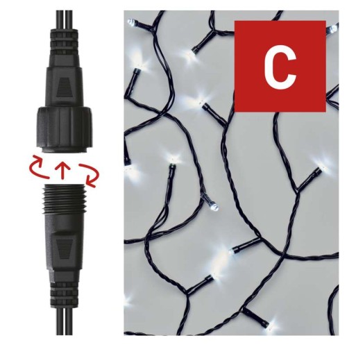CATENA LUMINOSA 100 LED LUCE FREDDA...