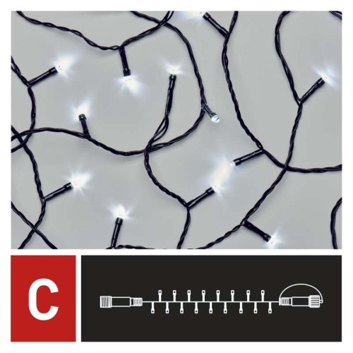 CATENA LUMINOSA 100 LED LUCE FREDDA...