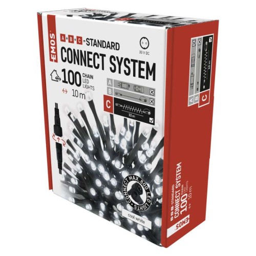 CATENA LUMINOSA 100 LED LUCE FREDDA...