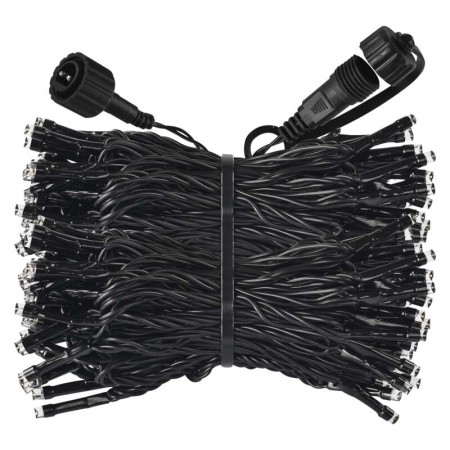 CATENA LUMINOSA 100 LED LUCE FREDDA 10MT CONNECT SYSTEM INTERNO ESTERNO EMOS D1AC03