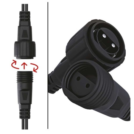 CAVO PROLUNGA ALIMENTAZIONE CONNECT SYSTEM 10MT NERO INTERNO ESTERNO EMOS D1ZB01