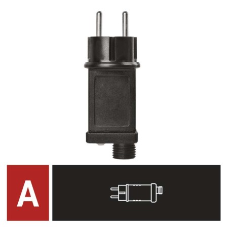 Alimentatore per luci natalizie CONNECT SYSTEM  STANDARD & PROFI nero con timer IP44 Emos D1ZB05