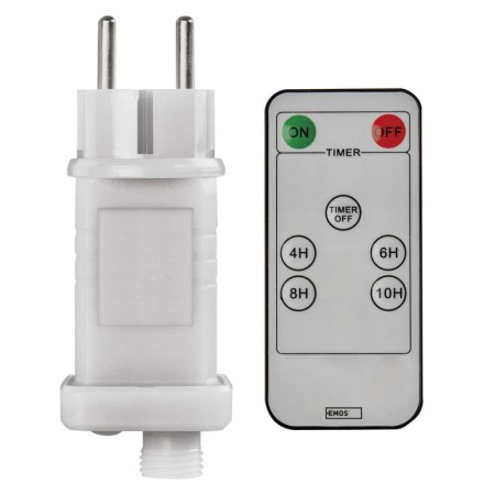 Alimentatore per luci natalizie CONNECT SYSTEM serie STANDARD & PROFI bianco c/teleconado IP44 EMOS D1ZW02