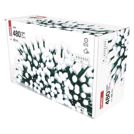 Catena Luminosa LED 480 CHERRY luce Fredda, 48mt, Timer, Esterno | Emos D5AC05