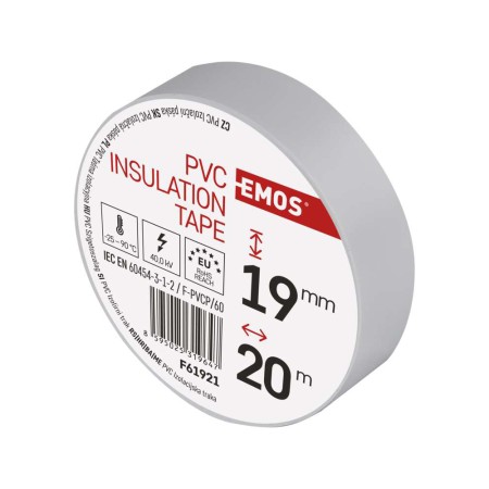 Nastro Isolante PVC Bianco 19mm x 20m - Spessore 0.13mm | Emos F61921