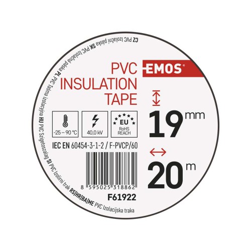 Nastro Isolante PVC Nero 19mm x 20m -...