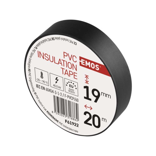 Nastro Isolante PVC Nero 19mm x 20m -...