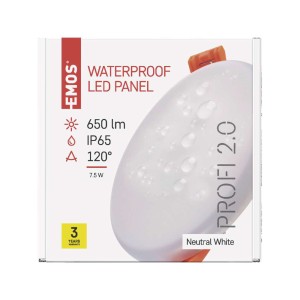 Pannello LED Rotondo Incasso Stagno 7.5W 4000K IP65 | EMOS ZV1122 2