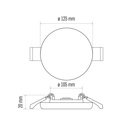 Pannello LED Rotondo Incasso Stagno 10W 4000K IP65 | EMOS ZV1132