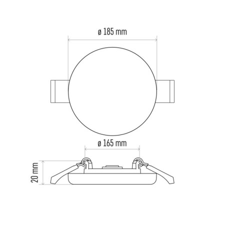 Pannello LED Rotondo da Incasso Stagno 19W 4000K IP65 | EMOS ZV1152
