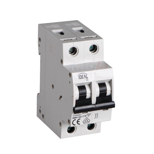Interruttore automatico magnetotermico 16A 6KA 2 moduli KMB6-C16/2