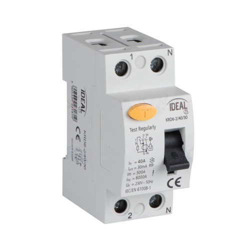 Interruttore differenziale salvavita 40A 30MA KRD6-2/40/30
