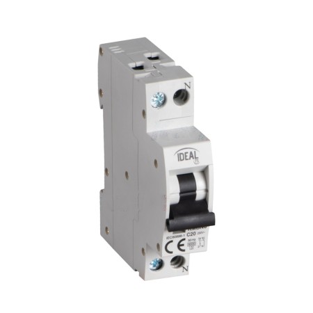 Interruttore automatico magnetotermico 20A 6KA 1P+N 1 modulo KMBN6-C20/1