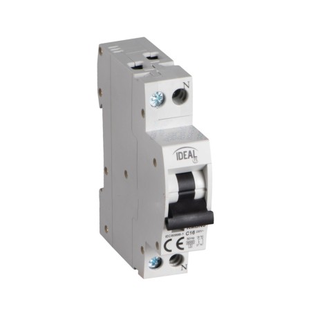 Interruttore automatico magnetotermico 16A 6KA 1P+N 1 modulo KMBN6-C16/1