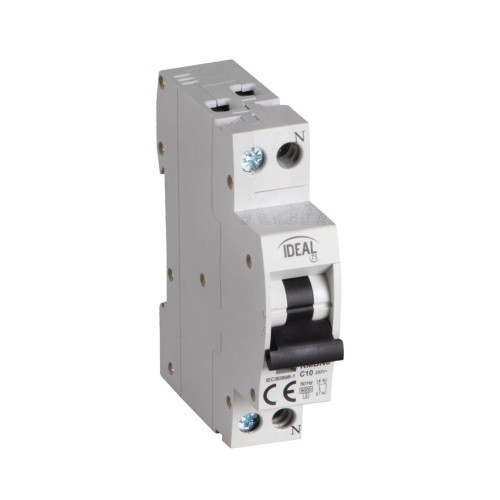 Interruttore automatico magnetotermico 10A 6KA 1P+N 1 modulo KMBN6-C10/1