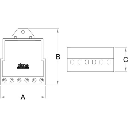 Relè ad impulsi con binari posteriori per condensatore - 1 contatto, 2 impulsi, 6A, 250V | Zippo 2550