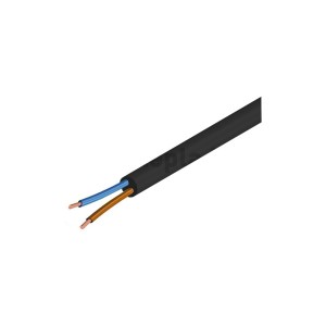 Cavo elettrico similgomma nero 2x1.5 mm² H03VV-F flessibile certificato CE per elettrodomestici