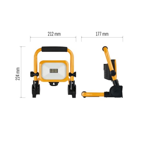 Faro LED portatile 10W 1000lm IP54...