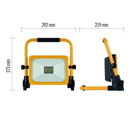 Faro LED portatile 30W 3000lm IP54 ricaricabile Emos ACCO ZS2832