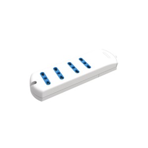 Multipresa Bianca 4 Posti Bipasso Senza Cavo | Ecova 30240