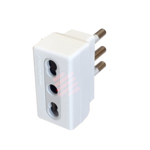 Adattatore Presa Bivalente Spina 10A Bianco