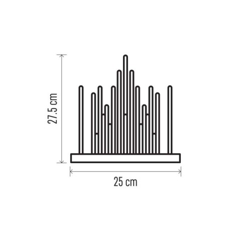 Candelabro 20 LED Nero Luce Calda da...