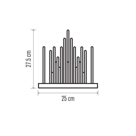 Candelabro 20 LED Nero Luce Calda da Interno 25x27.5 cm | Emos DCAW04