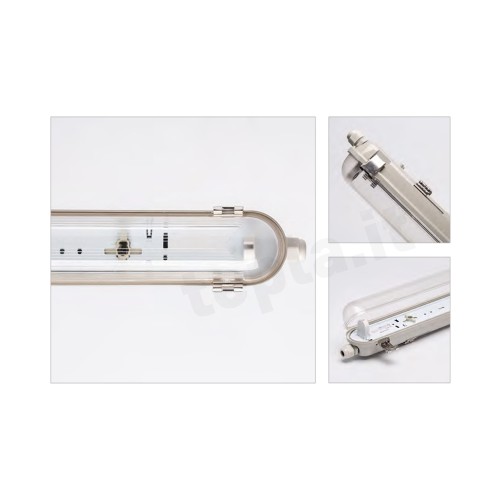 PLAFONIERA STAGNA PER 1 TUBO LED 60CM...