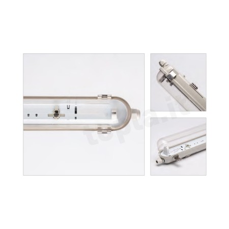 PLAFONIERA STAGNA PER 1 TUBO LED 150CM CABLATA IP65