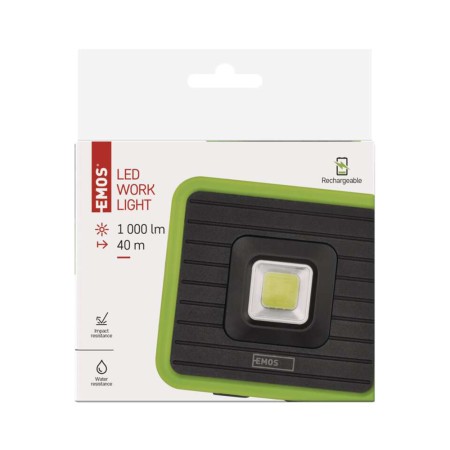 Lampada da Lavoro Ricaricabile EMOS P4539 - 1000 lm, Power Bank, Durata 17 Ore | EMOS P4539