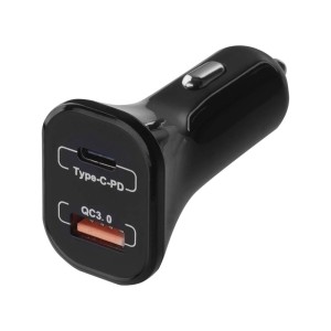 Caricabatterie da Auto 30W con Porta USB-C PD e USB-A QC 3.0 - EMOS V0220