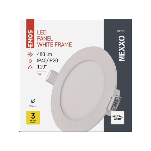 PANNELLO LED 7W 4000k 480LM NEXXO...
