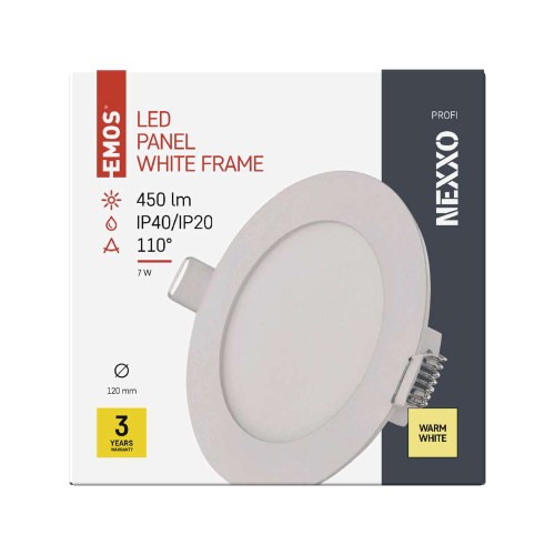 PANNELLO LED 7W 3000k 450LM NEXXO...