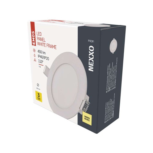 PANNELLO LED 7W 3000k 450LM NEXXO...