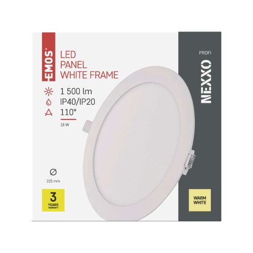PANNELLO LED 18W 3000k 1500LM NEXXO...