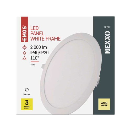 PANNELLO LED 25W 3000K 2000LM NEXXO...
