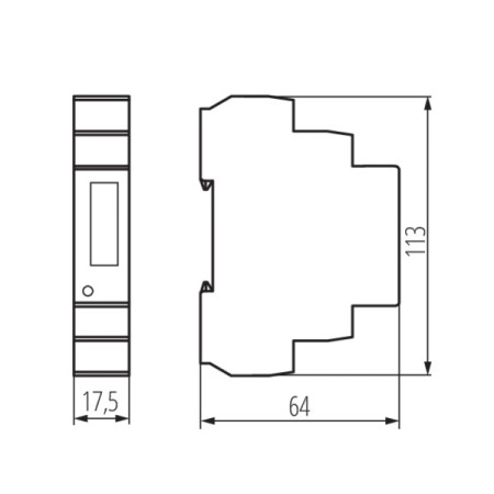Contatore elettronico 45A misura dieretta e remota 1 modulo display LCD KDEM-1P LCD