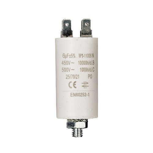 CONDENSATORE 6 uF 450V DIMENSIONE 30X57MM