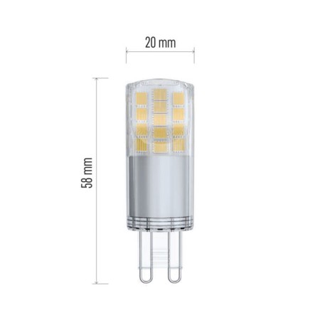 Lampadina LED G9 4.2W (60W) 4000K - Garanzia 3 anni | EMOS ZQ9543