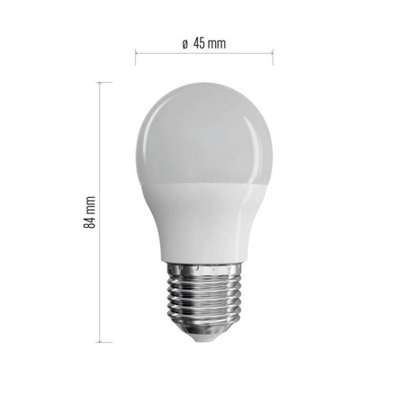 LAMPADINA LED SFERA 7.3W (60W) E27 6500K 806LM EMOS ZQ1132
