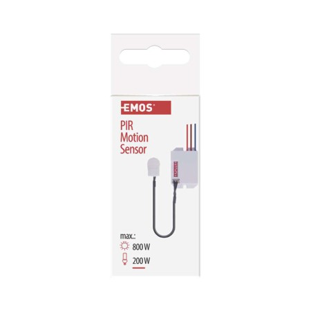 Sensore di Movimento PIR Compatto, Ideale per Cabine Armadio | Emos G1110