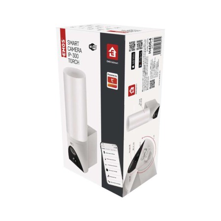 Lampada Telecamera Esterno WiFi EMOS GoSmart IP-300 TORCH Bianca: Sicurezza e Controllo Smart