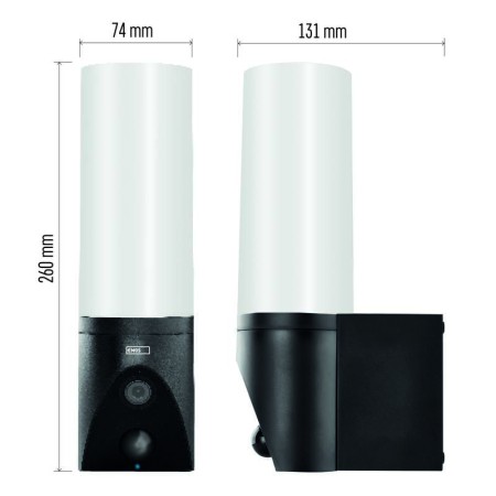 Lampada Telecamera Esterno WiFi EMOS GoSmart IP-300 TORCH Nera: Sicurezza e Controllo Smart