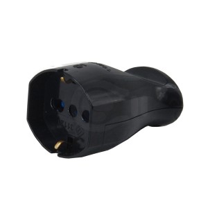 Presa Volante Universale Schuko 10-16A Nera | Ecova 30187