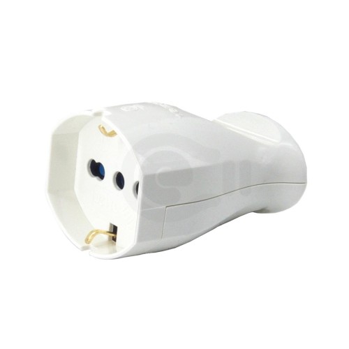 Presa Volante Universale Schuko 10-16A Bianca