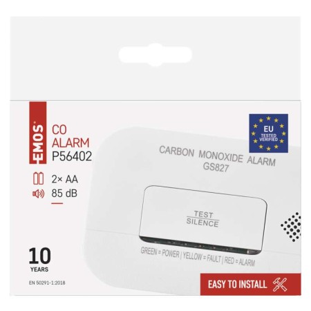 Confezione blister EMOS GS827 con logo CE e durata 10 anni