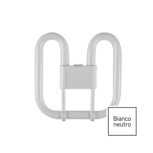 Lampada 2D 10W 4 pin GR10q luce naturale 4000K per plafoniere compatte