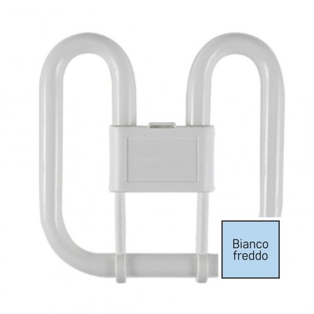 Lampada 2D 28W 4 pin GR10q luce fredda 6500K per plafoniere