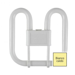 Lampada 2D 28W 4 pin GR10q luce calda 3000K per plafoniere